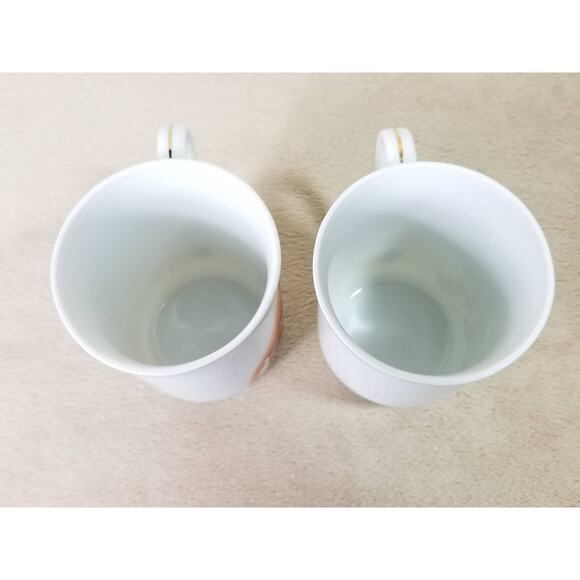 Norman Rockwell Coffee Mug Tea Cup 1981 Gold Trim 4 1/4" Drinkware 10oz x2 - Picture 8 of 12